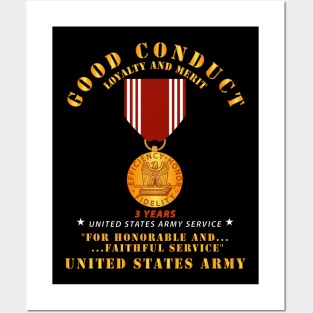 Army - Good Conduct w Medal Posters and Art